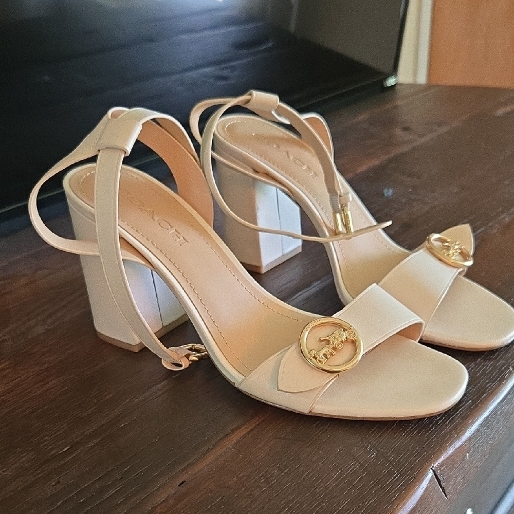 Coach Women's Cream Sandals